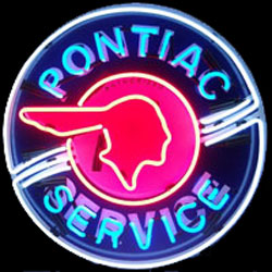 Pontiac Service Neon Sign