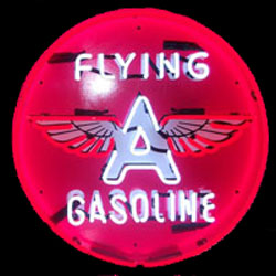 Flying A Gasoline Neon Sign