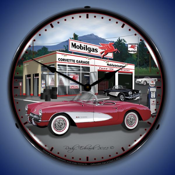 1957 Corvette Lighted Clock 