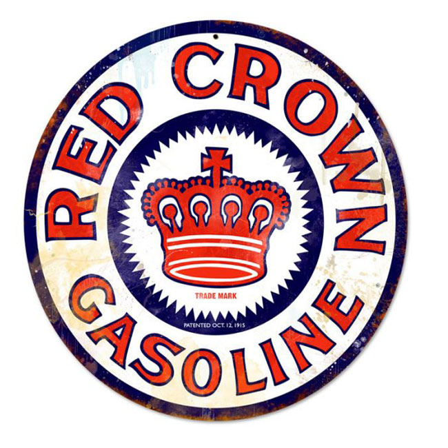 Red Crown Gasoline Sign