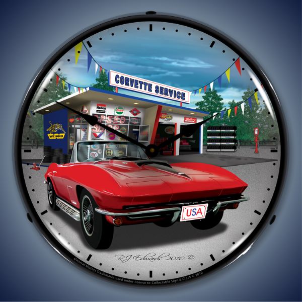 1967 Vette Lighted Clock