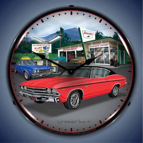 1969 Chevelle Lighted Clock