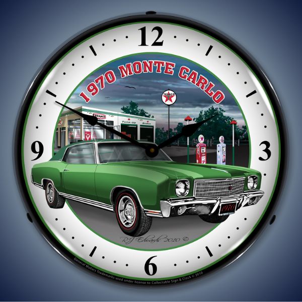 1970 Monte Carlo Texaco Station Lighted Clock