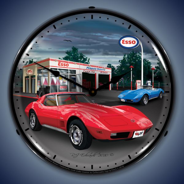 1974 Corvette Lighted Clock 