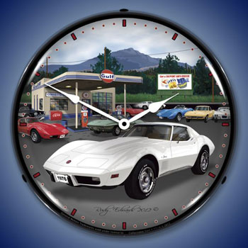 1976 Corvette Lighted Clock