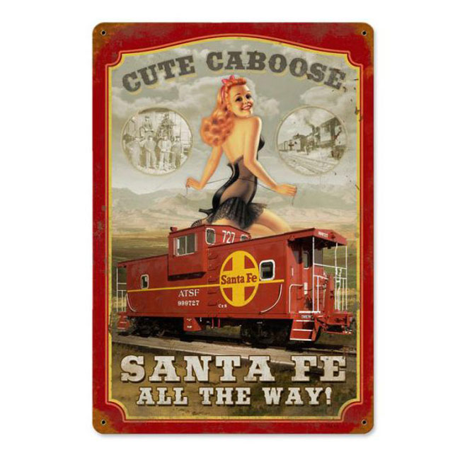 Sante Fe Pin Up Girl Sign