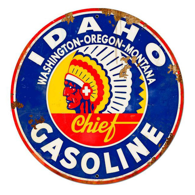 Idaho Chief Gasoline Sign