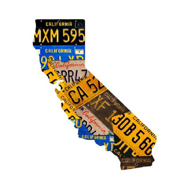 California License Plate Sign