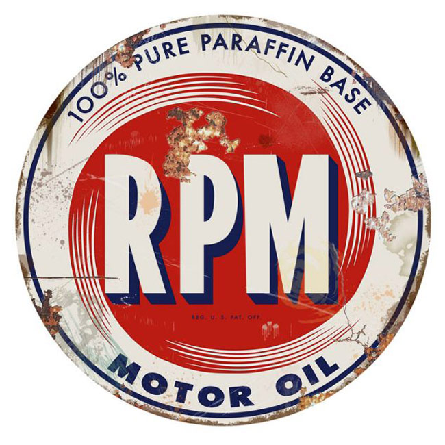 RPM Oil Vintage Sign