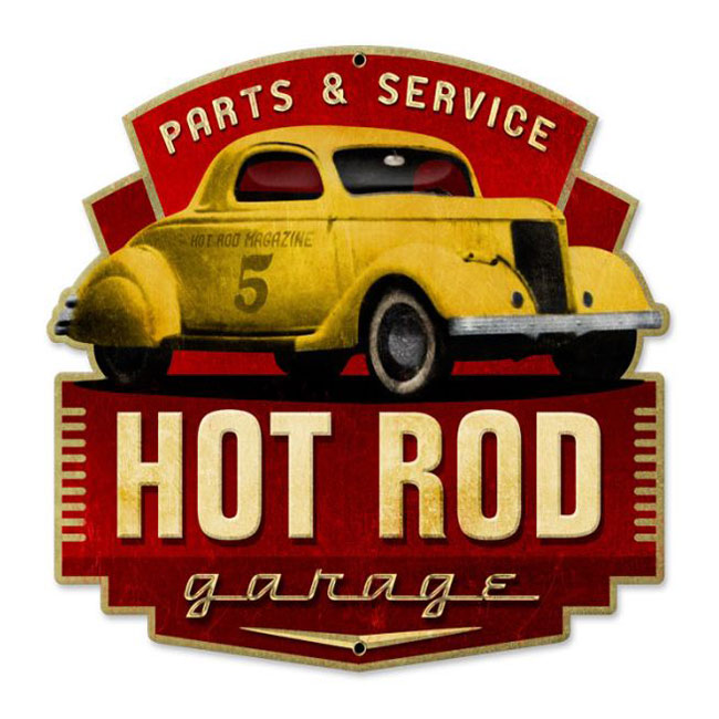 Hot Rod Garage Parts & Service Sign