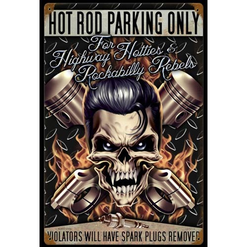 Hot Rod Parking Only Sign