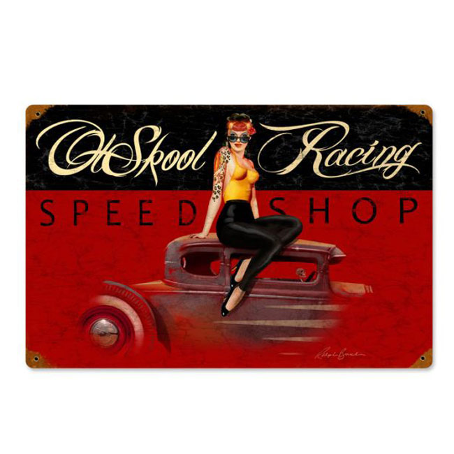 Ol Skool Racing Speed Shop Sign
