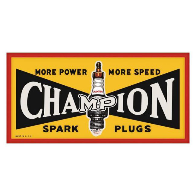 Champion Spark Plugs Sign