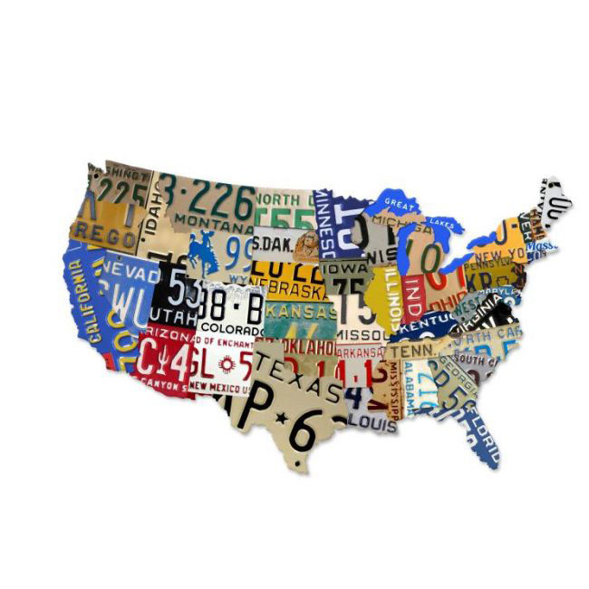 USA License Plate Sign - Extra Large