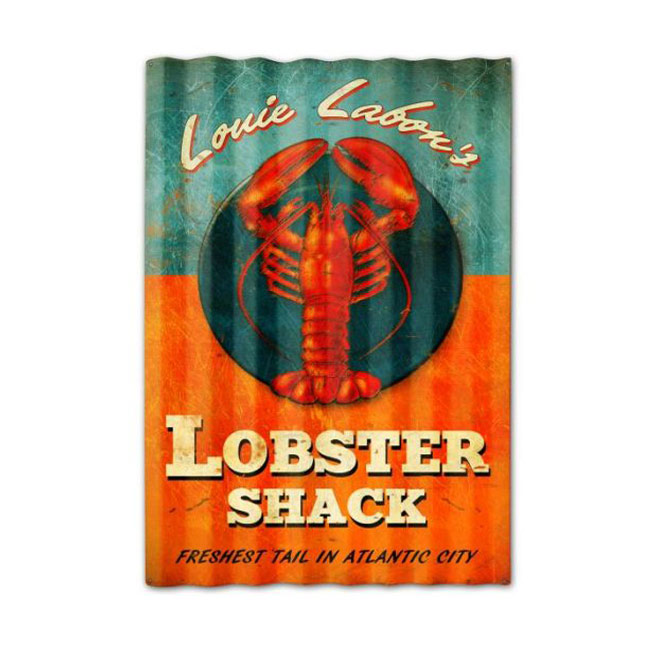 Lobster Shack Freshest Tail Corrugated Sign