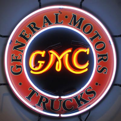 GMC Trucks Neon Garage Sign