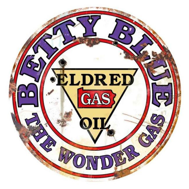Betty Blue Vintage Gas Sign