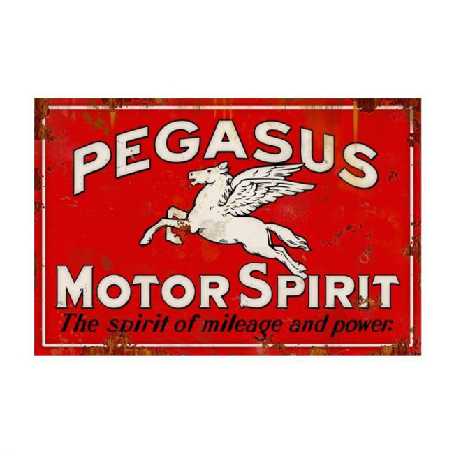 Pegasus Motor Spirit Vintage Sign