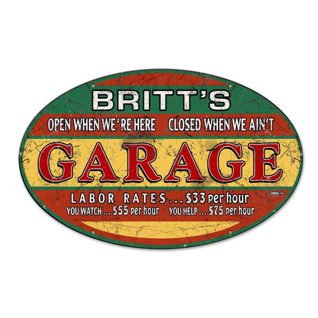 Click to view more Personalized Garage Custom Personalized Signs