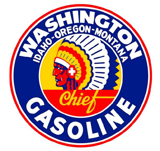 Washington Chief Gasoline Sign