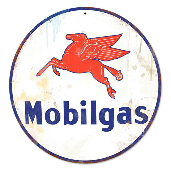 Mobil Gasoline Vintage Style Sign
