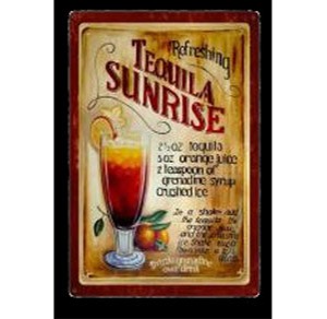 Tequila Sunrise Recipe Sign
