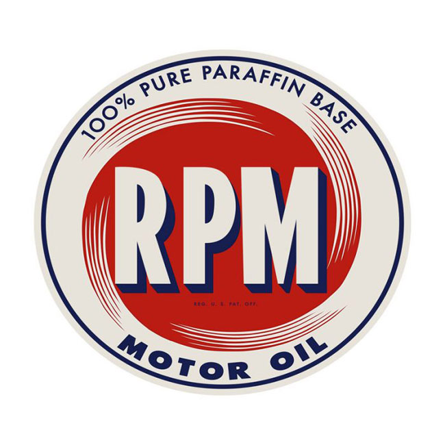 RPM Motor Oil Satin Style Sign