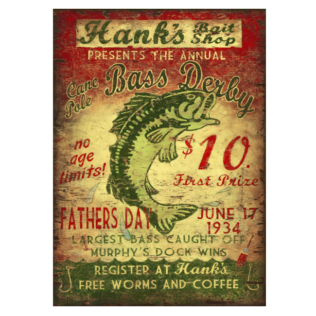 Personalized Bait Shop Wooden Sign 