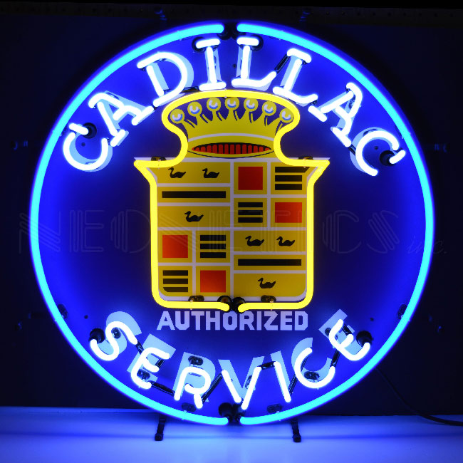 Cadillac Service Neon Sign 