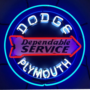 Dodge Service Neon Sign 