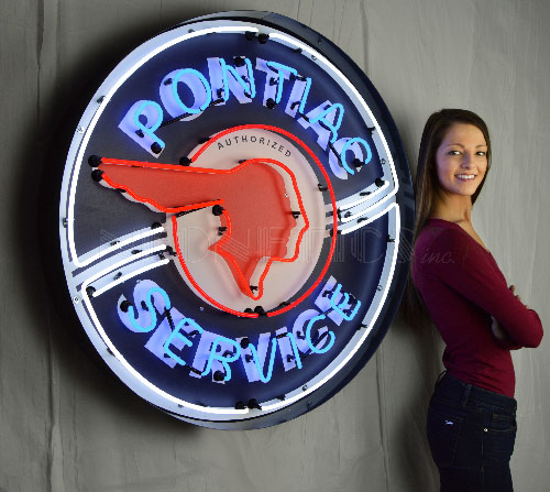 Pontiac Service Neon Sign 36 inch