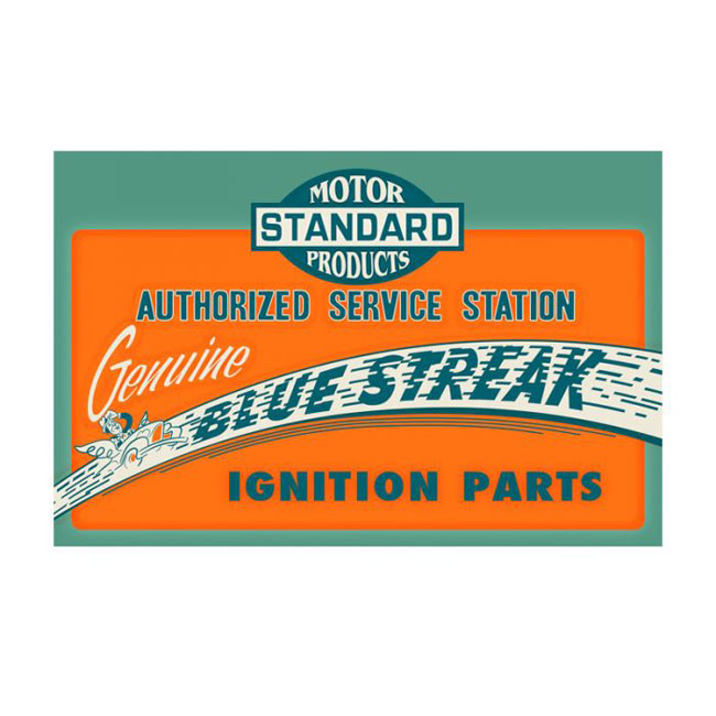 Blue Streak Ignition Parts Sign