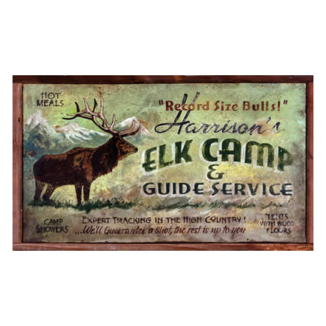 Elk Camp Personalized Sign