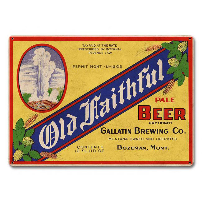 Old Faithful Beer Sign