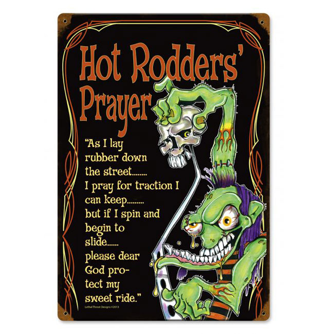 Hot Rod Prayer Sign