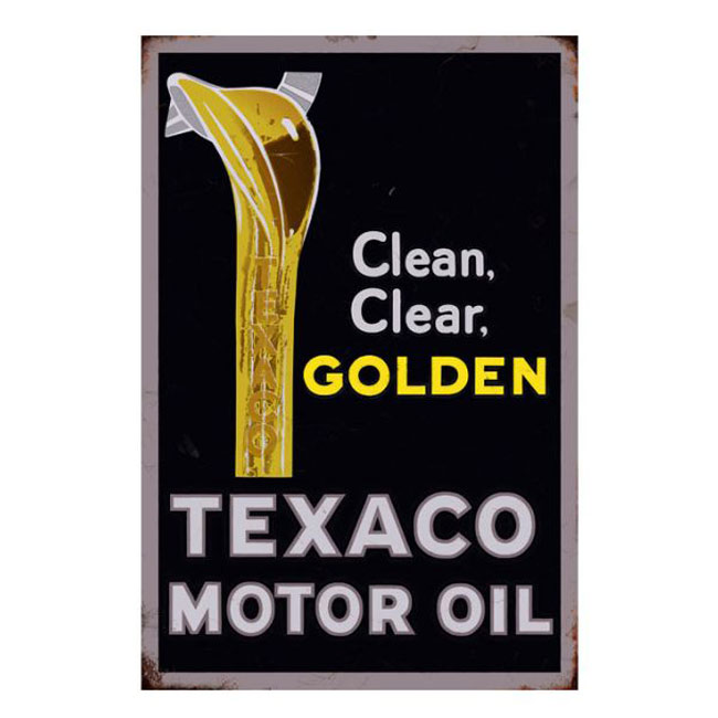 Texaco Golden Motor Oil Sign 