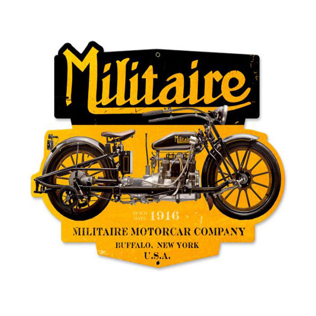 Militaire Motorcycle Sign