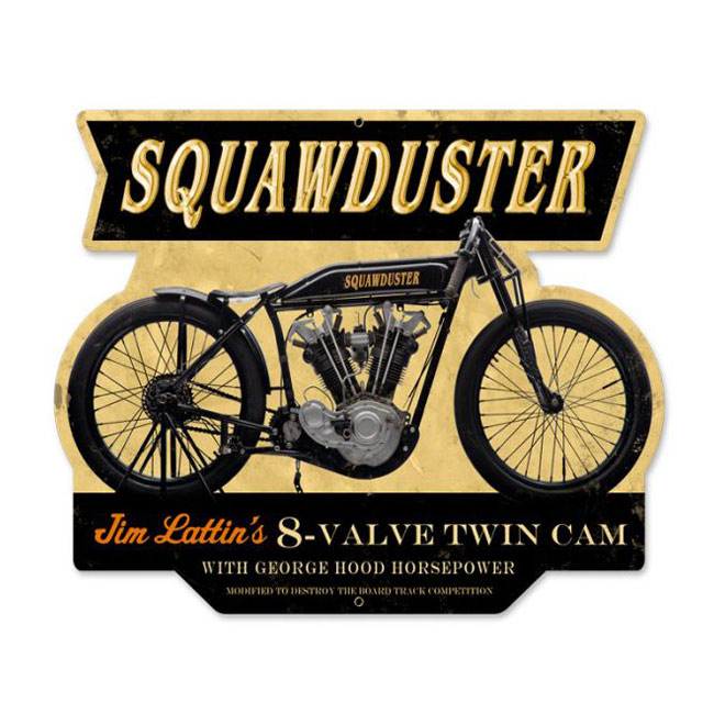 Squawduster Motorcycle Sign