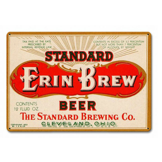 Standard Erin Brew Beer Sign