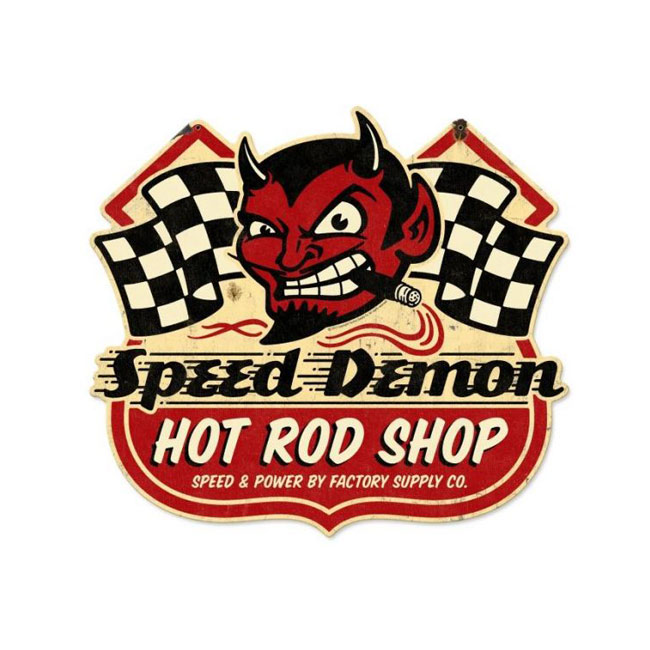 Speed Demon Hot Rod Shop Sign