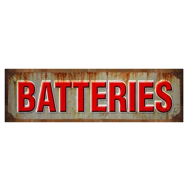 Batteries Sign