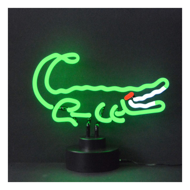 Alligator Neon Sculpture