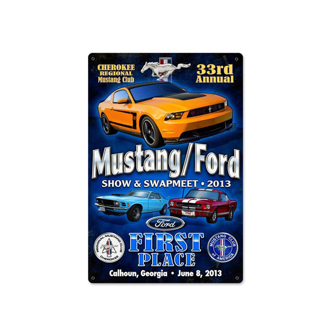 Custom Designed Sign For Cherokee Regional Mustang Club 