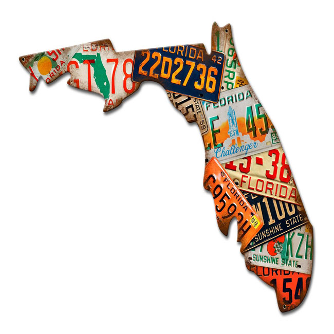 Florida License Plate Sign