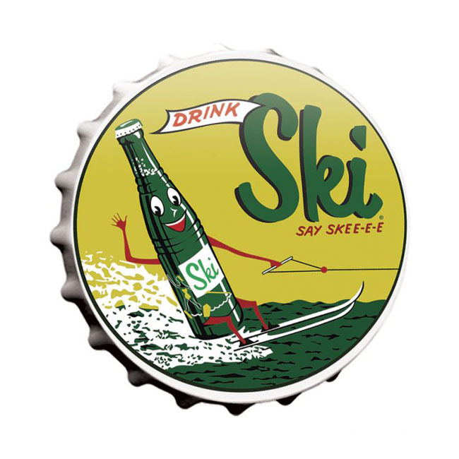 Ski Soda Bottle Cap Sign