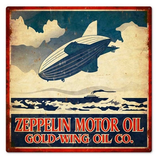 Zeppelin Motor Oil Sign