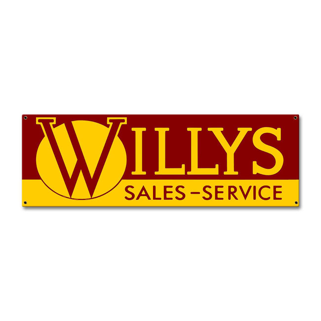Willys Sales & Service Sign 