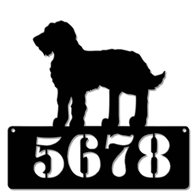 Golden Doodle House Address Sign