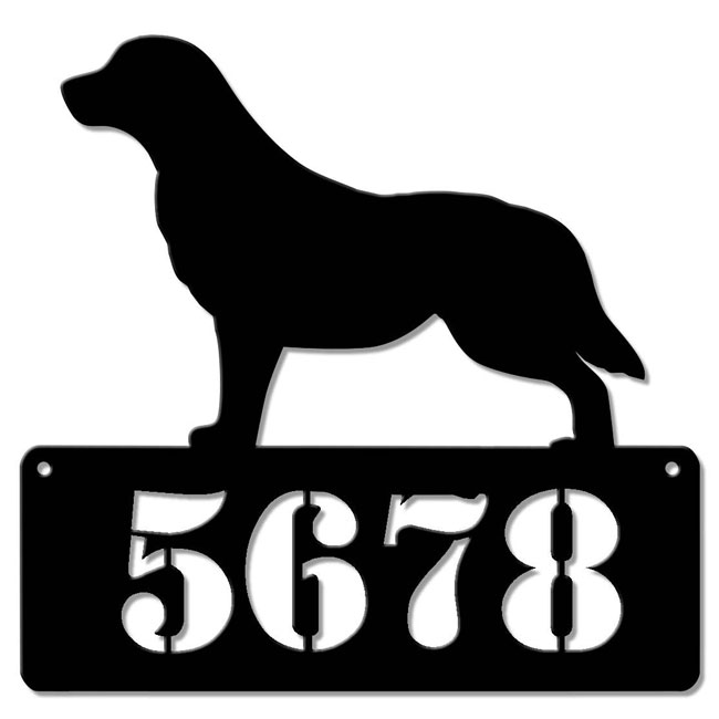 Golden Retriever Address Sign