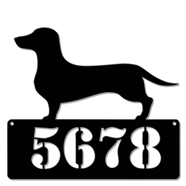 Dachshund House Address Sign